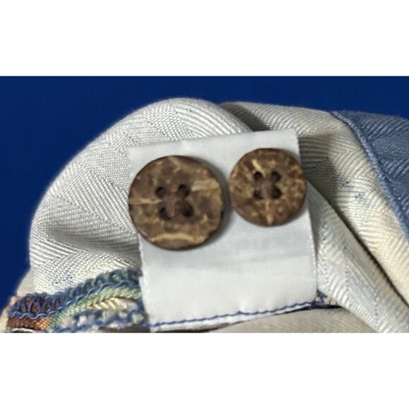 Tommy Bahama Mens Hawaiian Button-Up Shirt Size M Blue Tropical Pineapple Print - Picture 7 of 12